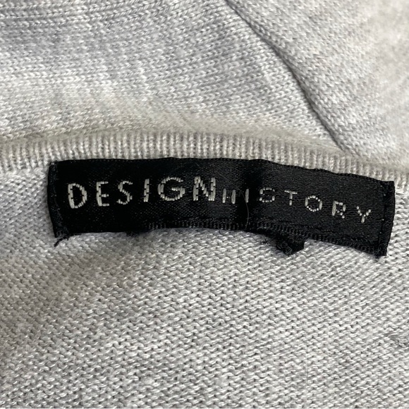 DESIGN HISTORY color blocked and striped sweater knit dress midi length L - Picture 6 of 6